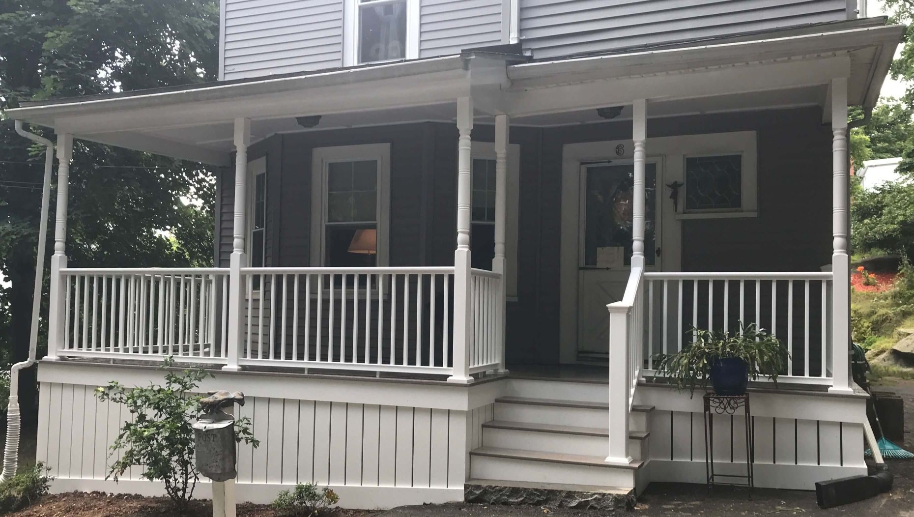 New front porch construction -Beverly MA