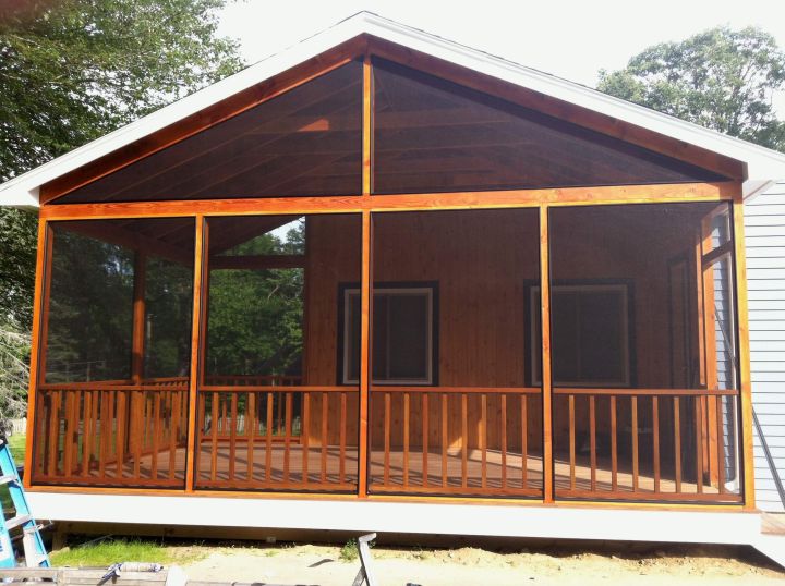 Poolside screened porch